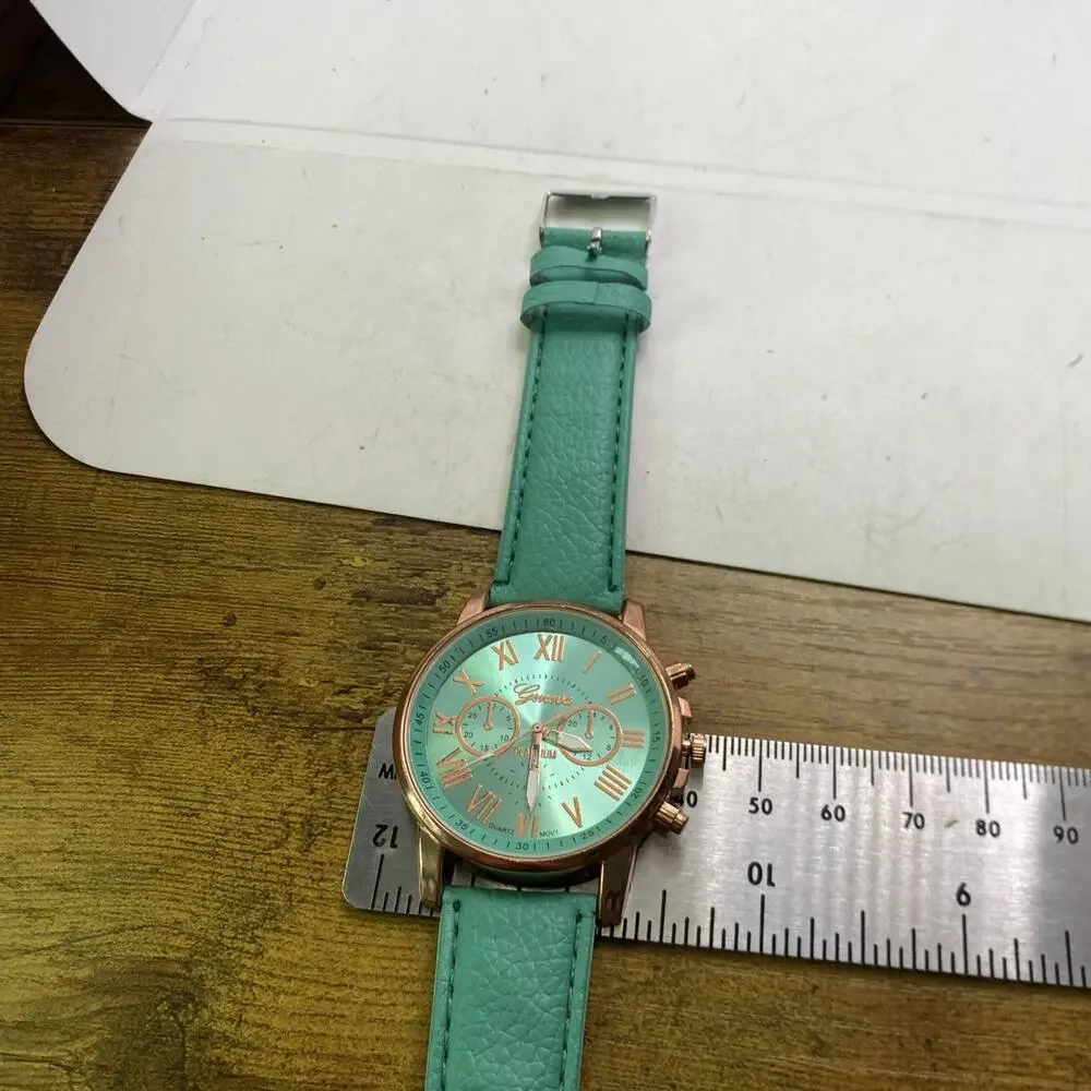 Geneva Womens Green Watch New Battery